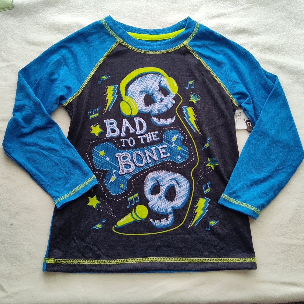 Size XS Bad to the Bone Long Sleeve Sleep Shirt